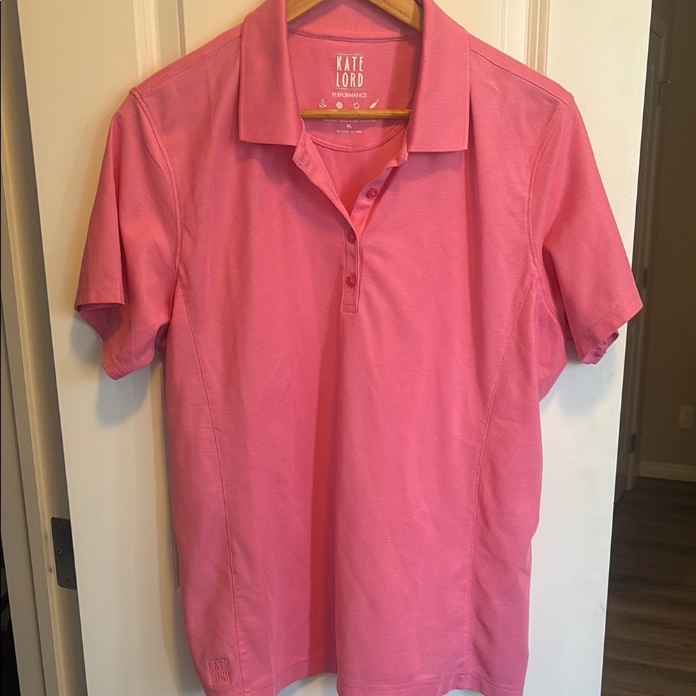 Classic Pink Polo Shirt with Short Sleeves
